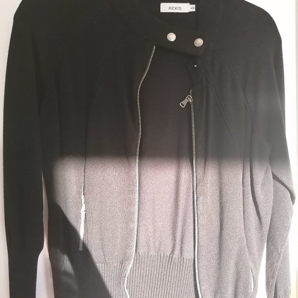 Black Zip Up Sweater - Picture 1 of 5